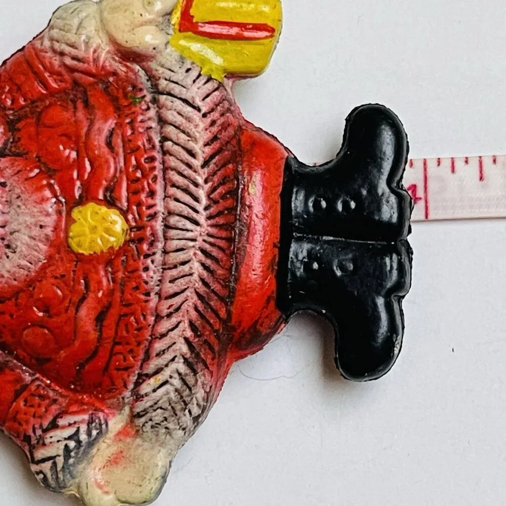 Vintage‎ Santa Blow Mold Ornament Christmas Made Hong Kong Hanging